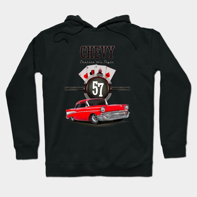 Hot Rod Chevy Bel Air Hoodie by hardtbonez